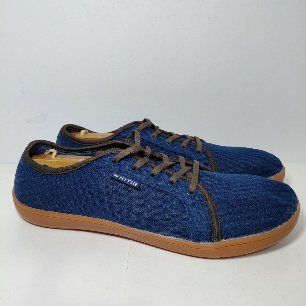 Whitin Minimalist Barefoot Water Shoes Mens Size EU 44 US 11 Blue Mesh Lace Up